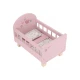 Holz-Puppenbett mit Bettdecke Pink