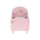 Holz-Puppenbett mit Bettdecke Pink
