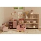 Holz-Puppenwagen mit Bettdecke Pink
