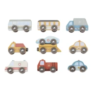 Set mit Holzautos