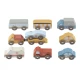 Set mit Holzautos