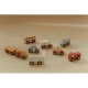 Set mit Holzautos