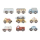Set mit Holzautos