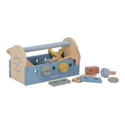 Holzkiste mit Werkzeug Blue