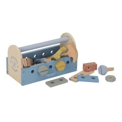 Holzkiste mit Werkzeug Blue