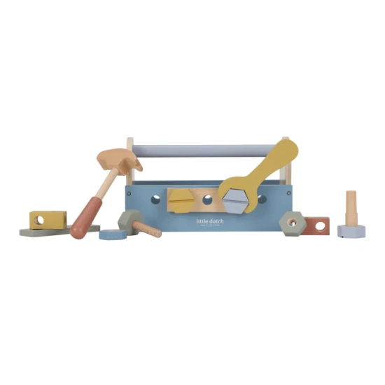 Holzkiste mit Werkzeug Blue