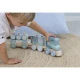 Holzeisenbahn Little Dutch Blau – kreatives Spielzeug für Kinder mit 17 Teilen, stilvolles Design in Blautönen