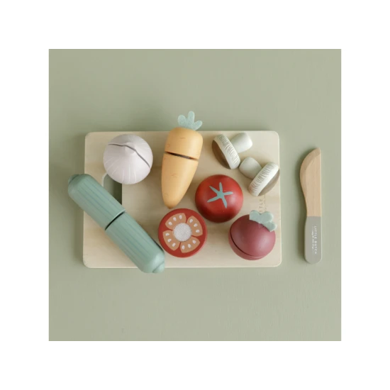Gemüseschneideset aus Holz von Little Dutch