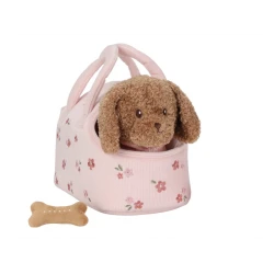 Plüschhund in einer Handtasche