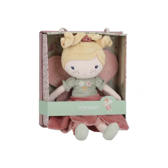 Sanfte Feenpuppe Mila im rosa Kleid mit Flügeln, geeignet zum Spielen und Kuscheln