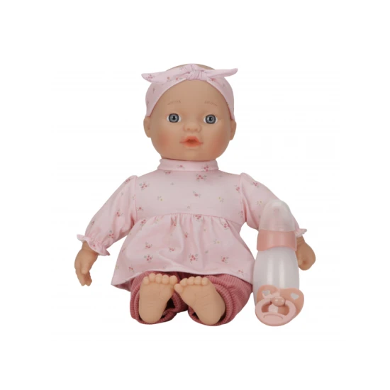 Babypflege: Baby Lily mit Flasche und Schnuller