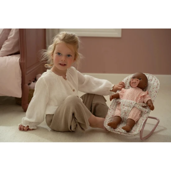 Schaukelstuhl für Puppen Soft Flowers