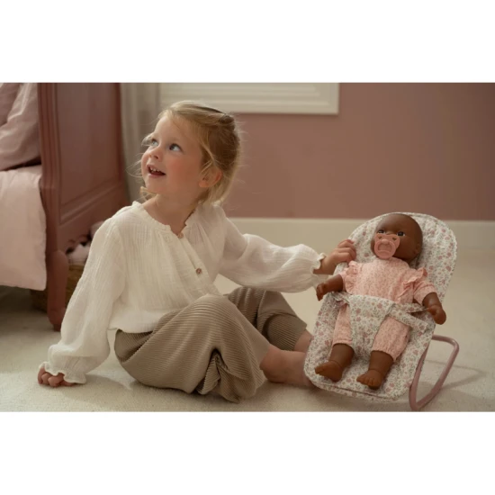 Schaukelstuhl für Puppen Soft Flowers