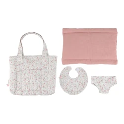 Wickeltasche für Puppen Soft Flowers