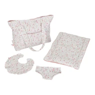 Wickeltasche für Puppen Soft Flowers