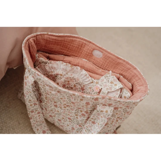 Wickeltasche für Puppen Soft Flowers