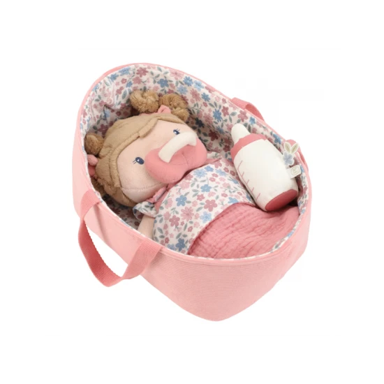 Puppe im Korb Rosa