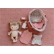 Puppe im Korb Rosa