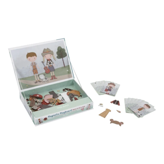 Little Dutch Magnetisches Spiel Jim & Rosa mit Magnetteilen zum Anziehen