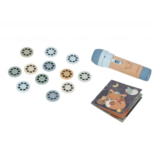 Little Dutch Blue Kinderprojektor - Märchen zur Projektion mit 12 Rollen und einem Bilderbuch