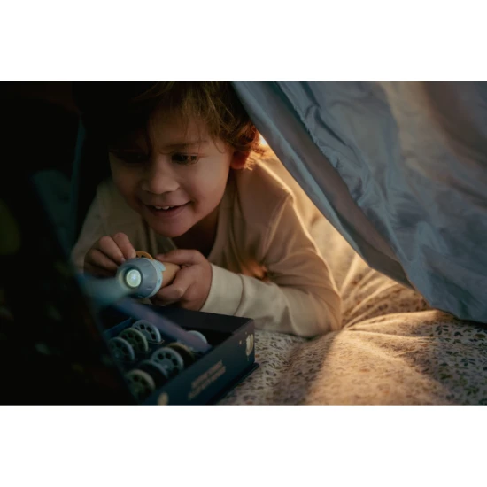 Little Dutch Blue Kinderprojektor - Märchen zur Projektion mit 12 Rollen und einem Bilderbuch