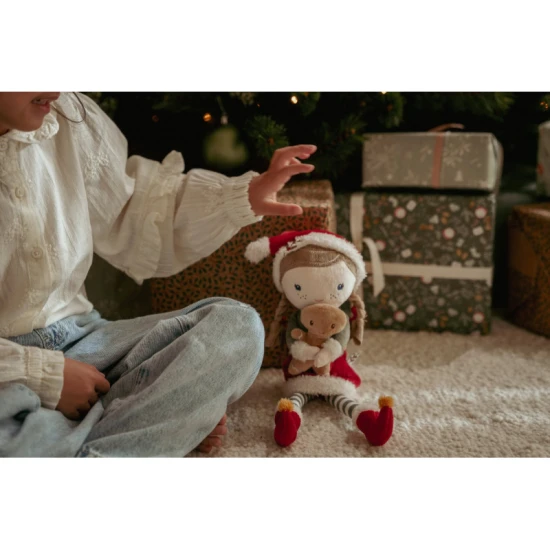 Rosa Weihnachtspuppe 35 cm