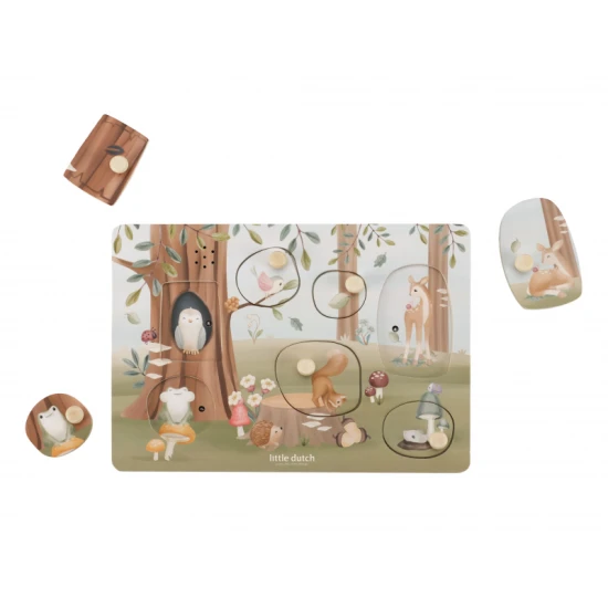 Einlegepuzzle mit Forest Friends Sound von Little Dutch