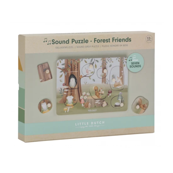 Einlegepuzzle mit Forest Friends Sound von Little Dutch