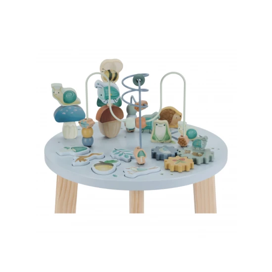 Holztisch mit Forest Friends-Aktivitäten von Little Dutch