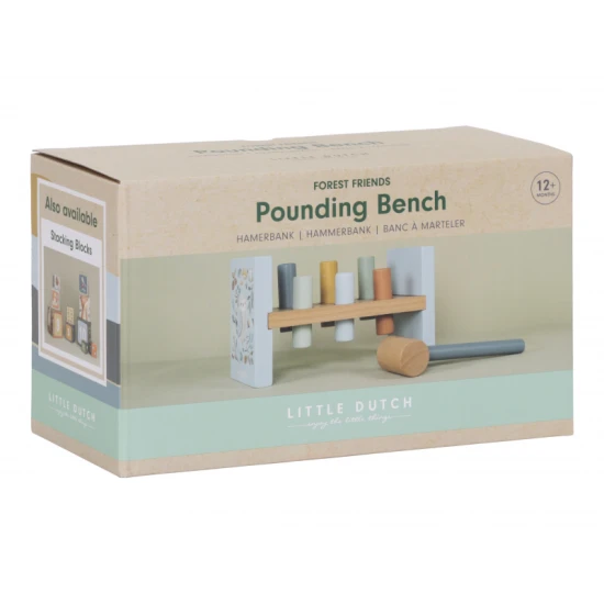 Forest Friends Holzhammer mit bunten Stiften und Hammer