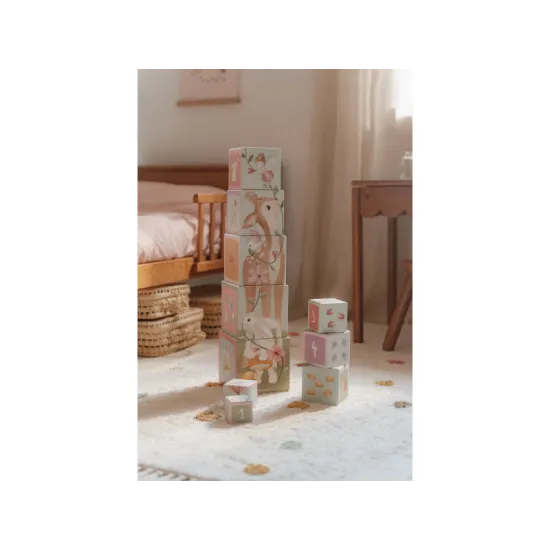 Bunte Pappwürfel Fairy Garden Schornstein mit Illustrationen