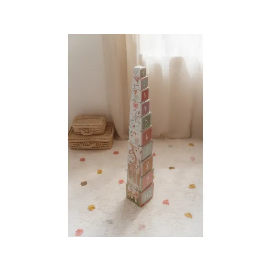 Bunte Pappwürfel Fairy Garden Schornstein mit Illustrationen