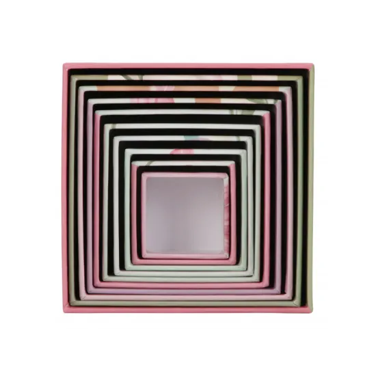 Bunte Pappwürfel Fairy Garden Schornstein mit Illustrationen