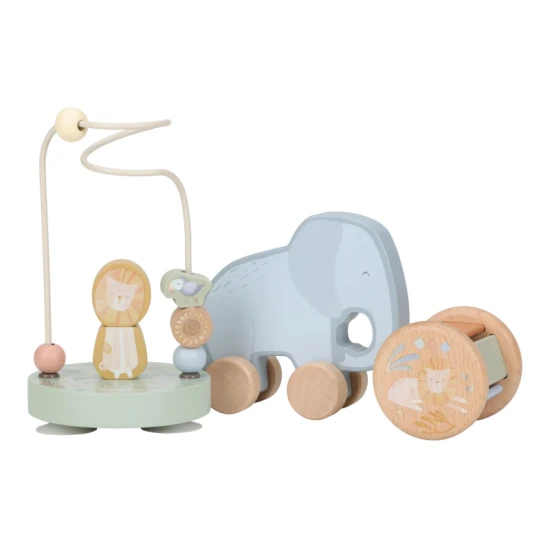 LITTLE DUTCH Geschenkset aus Holz Safari Friends