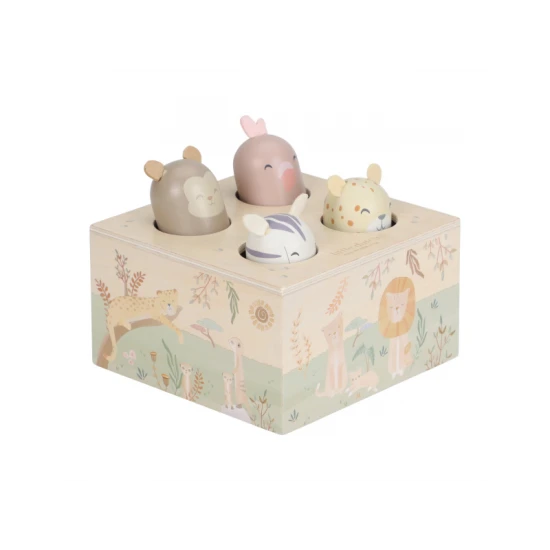 LITTLE DUTCH Pop-up-Tiere mit Sound Safari Friends