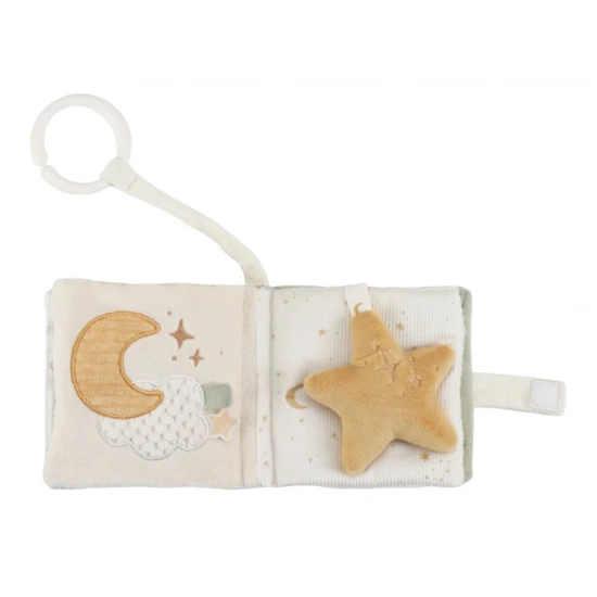 Závesná textilná knižka s aktivitami Newborn Naturals