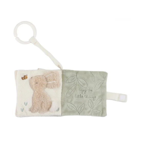 Závesná textilná knižka s aktivitami Newborn Naturals