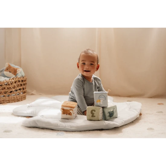 4er Set Forest Friends Textilblöcke mit Motiven aus dem Leben im Wald