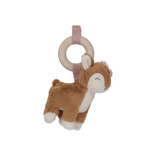 Feengarten-Holztor mit hängenden Plüschtieren