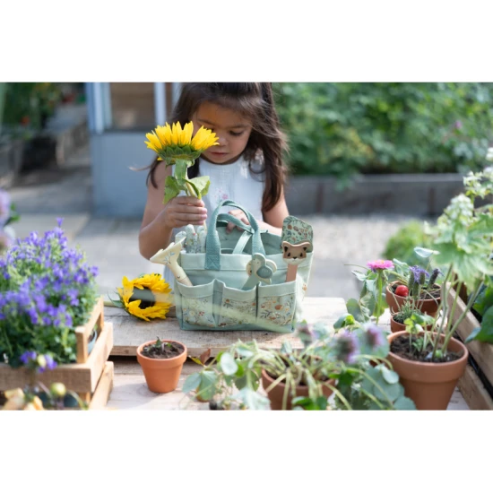 Kinder-Gartenset Forest Friends mit Kessel, Handschuhen und Werkzeug