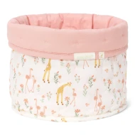 Zweiseitiger Stoffkorb kleine Pink Blooming Safari