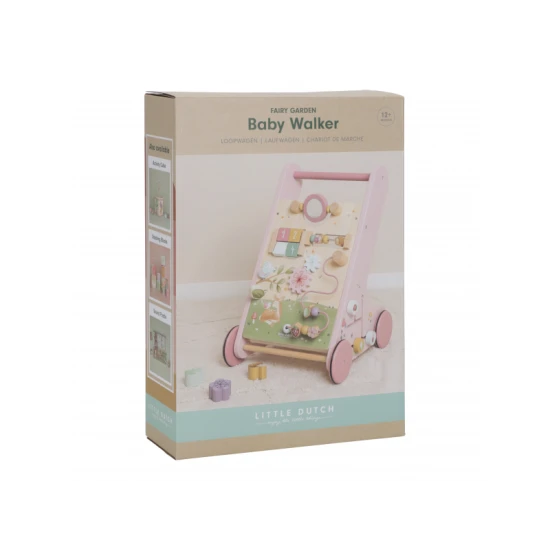 Lauflernwagen Fairy Garden: Lauflernwagen aus Holz für Kinder mit Aktivitäten