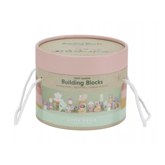 Fairy Garden Würfel 50 Stück – bunte Holzwürfel mit Gartenmotiven