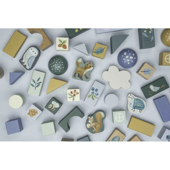 Forest Friends Würfel 50 Stück - Holzwürfel mit Waldmotiven