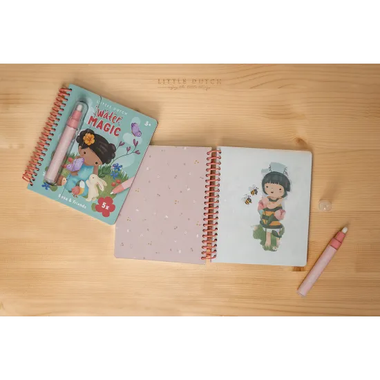 Aquarellmalerei Rosa und Freunde