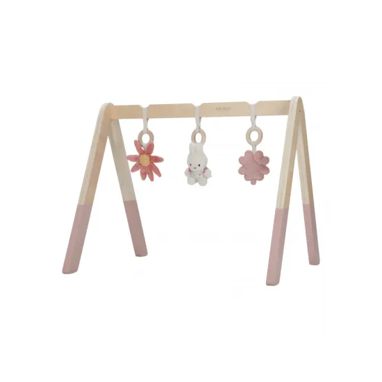 Miffy Lucky Bottom Klettergerüst aus Holz mit Plüschspielzeug – ideal für die Entwicklung der motorischen Fähigkeiten des Babys.