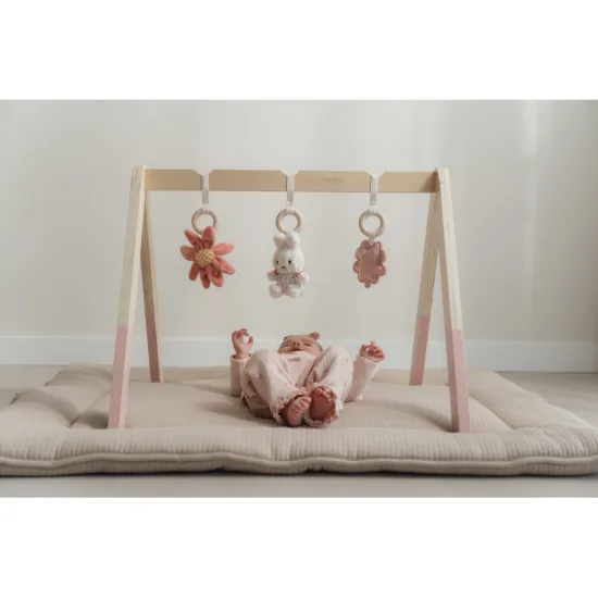 Miffy Lucky Bottom Klettergerüst aus Holz mit Plüschspielzeug – ideal für die Entwicklung der motorischen Fähigkeiten des Babys.