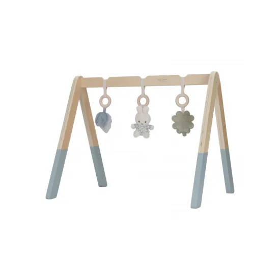 Miffy Lucky Leaves Holzspielhaus mit Plüschtieren in Form von Miffy, dem Kaninchen und Blättern, ideal für die Entwicklung von Babys