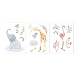 Wandsticker Blooming Safari