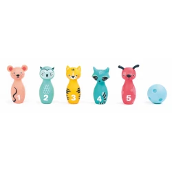 Bowling für die Kleinsten Tiere mit Zahlen
